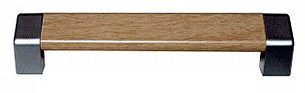 Ручка скоба С-16, 128 мм, металлик, клен